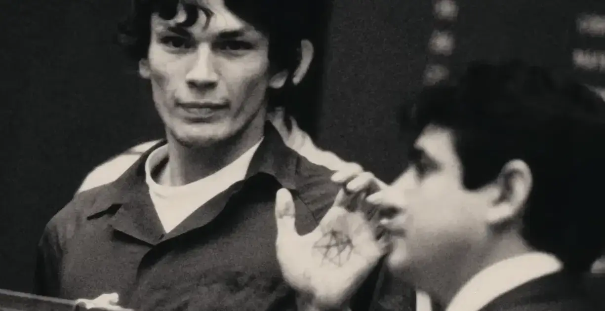 the best true-crime horror shows- Screenshot of Richard Ramirez in the official trailer for Night Stalker: The Hunt for a Serial Killer.